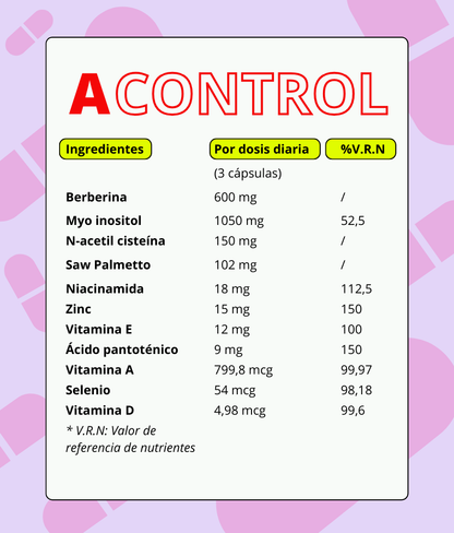 A CONTROL - ACNÉ HORMONAL &amp; RESISTENCIA A LA INSULINA