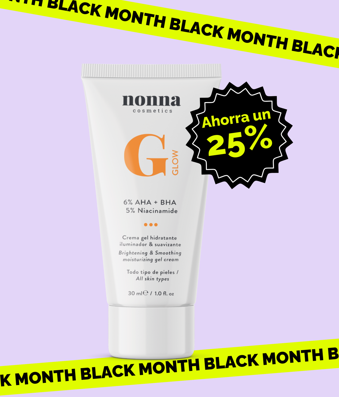 GGLOW Exfoliante - 5% Ácido Glicólico &amp; Niacinamida