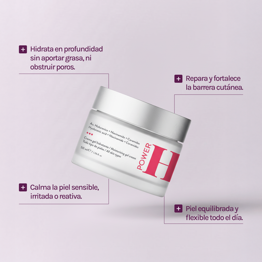 POWER H Hidratante c/ Hialurónico, Ceramidas &amp; Niacinamida