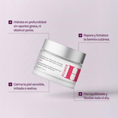 POWER H Hidratante c/ Hialurónico, Ceramidas &amp; Niacinamida